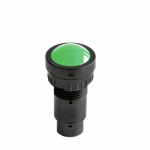 Лампа индикаторная в сборе зеленая круглая линза, высокая 24В AC/DC d22мм СВЕТОДИОД. (LED) IP54 DKC Quadro