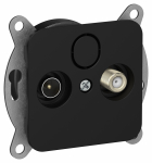 FLITE Роз. 2-я TV+SAT экр. проходная РТВс-2-1-2-ФлЧ чер. IEK