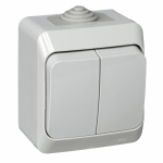 Выключатель 2кл о/у серый IP44 Этюд Systeme Electric  (1/14)