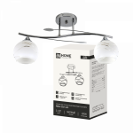 Светильник потолочный линейный под лампу AURA PERLA-2E27-LWC 2хЕ27 матовый плафон, хром IN HOME