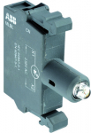 Светосигнальный блок с ламподержателем переднее крепление светодиод. (LED) BA9S синий 110-130В DC с встр. диодом ABB COS/SST светосигнальная аппаратур