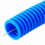 Труба гофрированная 25 ПП синяя легкая безгалогеновая HF Промрукав (50/50/2600)