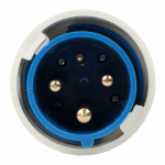 Вилка силовая (CEE) 3Р 220-230 В (50+60 ГЦ) СИНЯЯ 6ч прямая пластик IP67 КЭАЗ