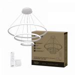 Светильник светодиодный ESTETIKA RING-140RC-3WH 140Вт 230В 3000-6500K 600/400/200 1.2м трос пульт ДУ белый IN HOME