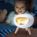 Детский ночник - светильник светодиодный ЭРА NLED-467-1W-W котик белый