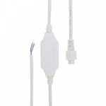 Шнур питания для уличныx гирлянд (без вилки) 3А, цвет провода белый, IP65