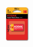 Элемент питания 6F22 крона 9V солевой бл.1шт EXTRA HEAVY DUTY Kodak (1/10/50)
