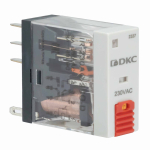 Промежуточное реле 0НО 0НЗ 2ПК кат.24В AC IP50 DKC (ДКС) Релейные модули