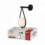 Светильник настенный под лампу AURORA DROP-G9-BL 1хG9 матовый плафон, черный корпус IN HOME