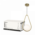 Светильник подвесной под лампу AURORA DROP-G9-LT 1хG9 матовый плафон, латунный корпус IN HOME