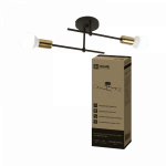 Светильник потолочный под лампу LOFT EASY-2E27-BLT 2хЕ27 черный, латунь IN HOME