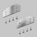 Заглушка торцевая к профилю, 2шт Серебро TRA001MPEC-112S