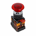 Кнопка Грибок AELA-22 красная с подсветкой NO+NC 380В EKF PROxima (1/10/200)
