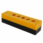Корпус КП105 для кнопок 5мест желтый EKF PROxima (50/1)