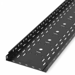 Лоток перфорированный Стандарт 300х50х3000 (0,8 мм) RAL 9005 (12 м/уп) Промрукав