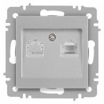 Розетка Intro Accent 6-303-03 информационная RJ45, IP20, СУ, алюминий