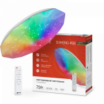 Светильник светодиодный COMFORT DIAMOND-RGB 75Вт 230В 3000-6500K 6000Лм 500x90мм с пультом дистанционного управления IN HOME Снят