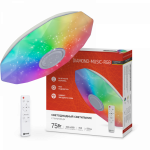 Светильник светодиодный COMFORT DIAMOND-MUSIC-RGB 75Вт 230В 3000-6500K 6000Лм 500x100мм с пультом дистанционного управления IN HOME Снят