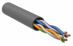 UTP 4PR 24AWG CAT5e информационный (0,51мм медь) solid PVC серый ITK (100/100/400)