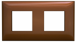 Рамка цвет коричневый глянцевый, пластик горизонт. и вертик., DKC