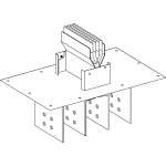 Элемент подвода питания одинарный 5 1600А 350x235 Schneider Electric KT