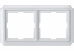 Рамка 2-пост. цвет белый Белоснежный/полярно-белый глянцевый, пластик горизонт. и вертик., IP20 MERTEN SE
