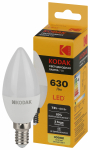 Лампа светодиод 7Вт свеча Е14 6500К 630Лм B35-7W-830-E14 Kodak (1/10)