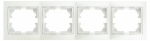 Рамка для розеток и выключателей Intro Plano 1-504-06 на 4 поста горизонтальная, СУ, перламутр