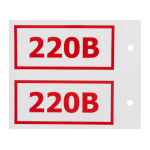 Наклейка информационный знак "220 В" 50x100 мм, 4 шт/уп REXANT