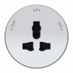 MultiTrack Розетка универс. круглая 13А/250В Белый