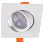 Светильник светодиод встраив квадрат поворот 7Вт 3000К 38гр Белый IP40 PSP-S 9044 Jazzway (1/100)