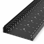 Лоток перфорированный Стандарт 500х100х3000 (1,0 мм) RAL 9005 (6 м/уп) Промрукав