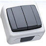 Выключатель 2кл о/у серый  пружинный зажи IP44 Nemliyer plus Makel (1/12/120)