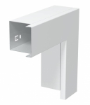 Угол плоский с крышкой кабельного канала LKM 60x60 мм, сталь белый