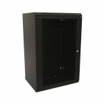 WRline Шкаф настенный 19-дюймовый (19"), 22U, 1086x600х600мм, перфорированная металлическая дверь с замком, цвет черный (RAL 9004) (разобранный)
