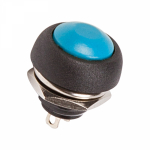 Выключатель-кнопка 250V 1A (2c) (JN)-OFF Б/фикс синяя Micro Rexant (10/100/4000)