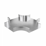 Ответвитель Х-образный 100х150, 0,8 мм, AISI 304 в комплекте с крепежными элементами и соединительными пластинами, необходимыми длямонтажа