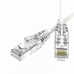 Патч-корд неэкранированный SLIM CAT6 U/UTP 4х2, 28 AWG, LSZH, белый, 0,5м