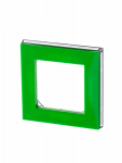 Рамка 1-пост. цвет зеленый глянцевый, пластик горизонт. и вертик., Levit ABB