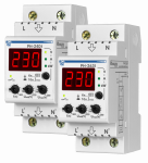 Реле напряжения с термозащитой 40А РН-240Т (2 мод.) с ограничение тока и мощности Новатек-Электро