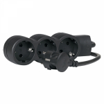Удлинитель 3x2К+З 3м черный