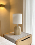 Настольная лампа Rivoli May 7548-502 1 х Е14 40 Вт керамика бежевая с абажуром