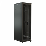WRline Шкаф напольный 19-дюймовый, 37U, 1833x600х800 мм (ВхШхГ), передняя и задняя распашные перфорированные двери (75%), цвет черный (RAL 9004) (разо