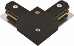 Коннектор для шинопровода L-образный накладной/подвесной черный PTR CL-BL  JazzWay (1/100)