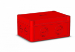 Коробка открытой установки настенно-потолочная 150x110x73мм пластик красный с крышкой IP65 HEGEL