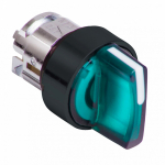 Селекторный переключатель 3-позиц. с рукояткой цвет зеленый 22.5мм с подсветкой, без фиксации, IP66 Schneider Electric _