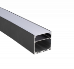 Аксессуар Профиль PAL 5050-BLACK (комплект) накладной 2м анод.с подвесом  Jazzway