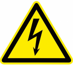Знак пластиковый "Опасность поражения электрическим током" (Молния)  100х100мм EKF