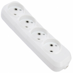 Колодка К4-2000 б/з 4 розетки 10А 250В белая PLEXUP