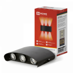 Светильник уличный светодиодный ДБУ 8Вт 3000К IP54 черный TWIN-830BL IN HOME (1/50)